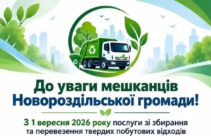 У Новому Роздолі змінено надавача послуг вивезення твердих побутових відходів У Новому Роздолі змінено надавача послуг вивезення твердих побутових відходів
