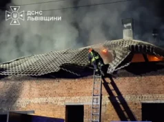 У селі Бірки Яворівського району загорілася будівля з електромобілем